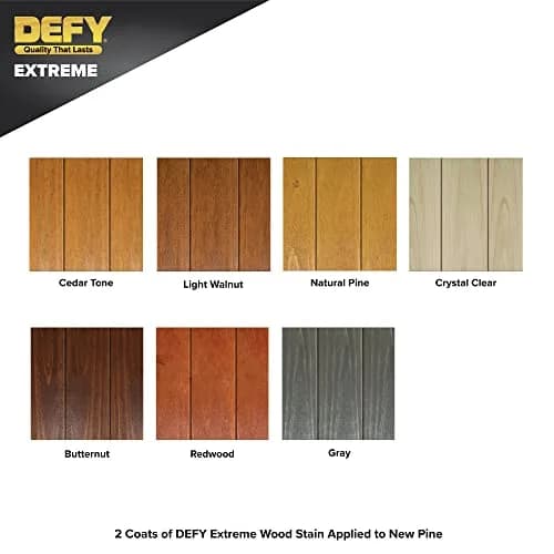 DEFY Extreme Semi-Transparent Outdoor Wood Stain and Sealer in One, Gray, 1 Gallon | UV & Water Resistant for All Wood Types thumbnail 2