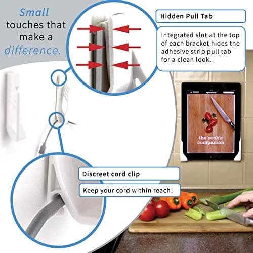 Dockem Koala Universal Tablet Wall Mount | Damage-Free Adhesive for iPad, Android, Windows Tablets & Smartphones thumbnail 2