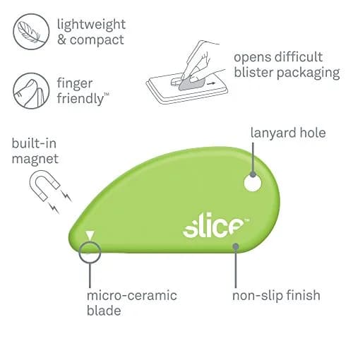 Slice Micro Safety Cutter 48 Pack | Ceramic Blade Lasts 11x Longer Than Metal thumbnail 3