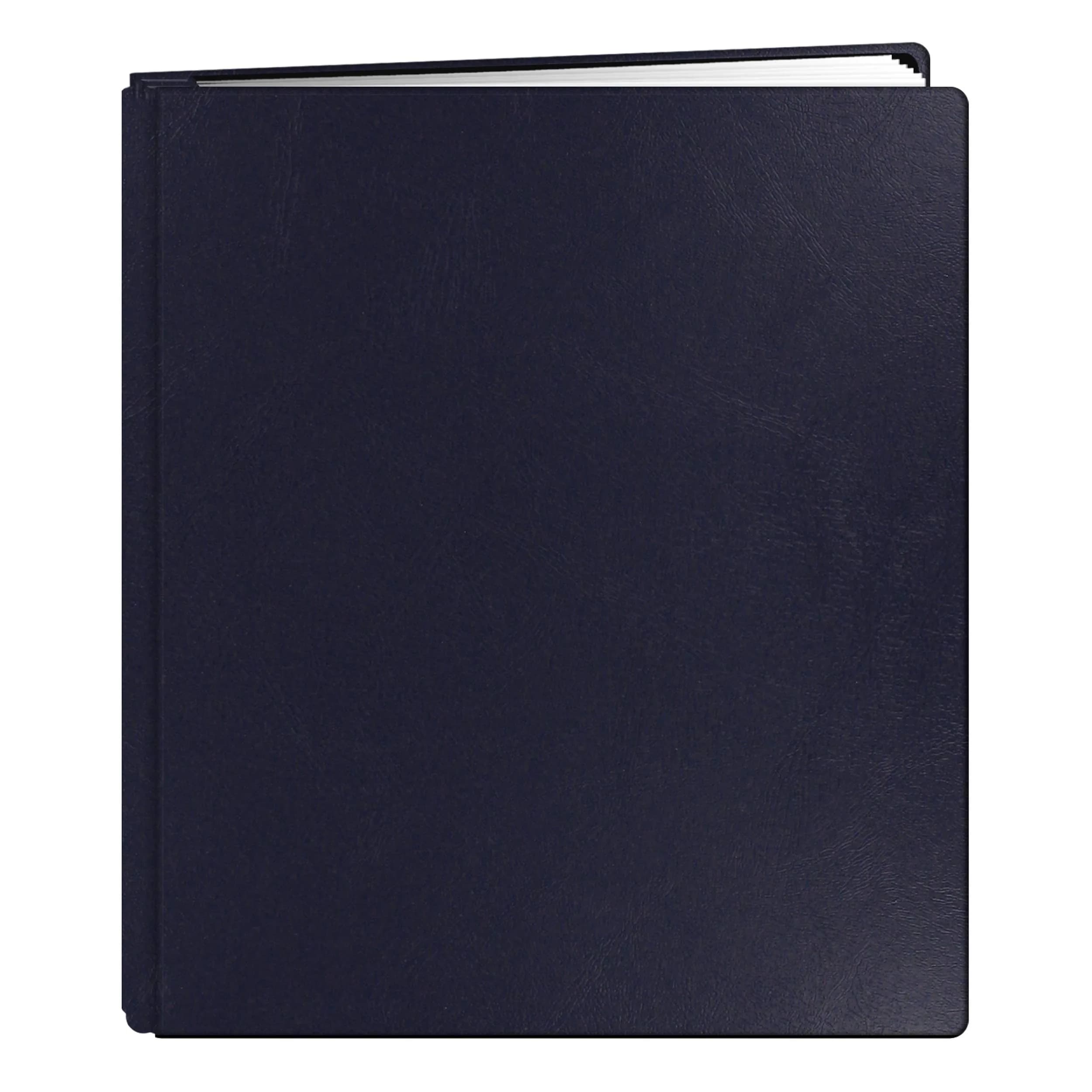 Pioneer Photo Albums 20-Page Family Treasures Deluxe Navy Blue Bonded Leather Cover Scrapbook for 8.5 x 11-Inch Pages - main product image
