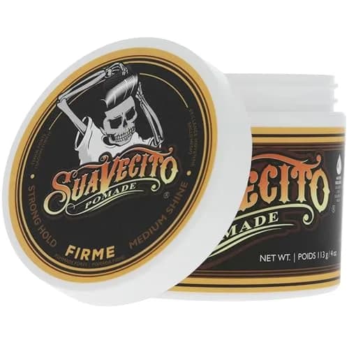 Suavecito Pomade Firme (Strong) Hold 4 oz | Water-Based Wax Like Flake Free Hair Gel for Men & Women thumbnail 8