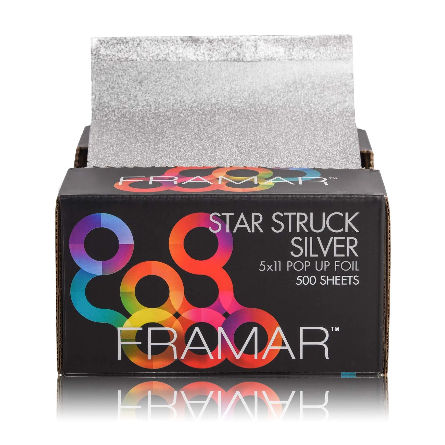Framar Blue Pop Up Hair Foil 500 Count (Pack of 1) | Professional Salon Hair Highlighting Foil Sheets — Silver