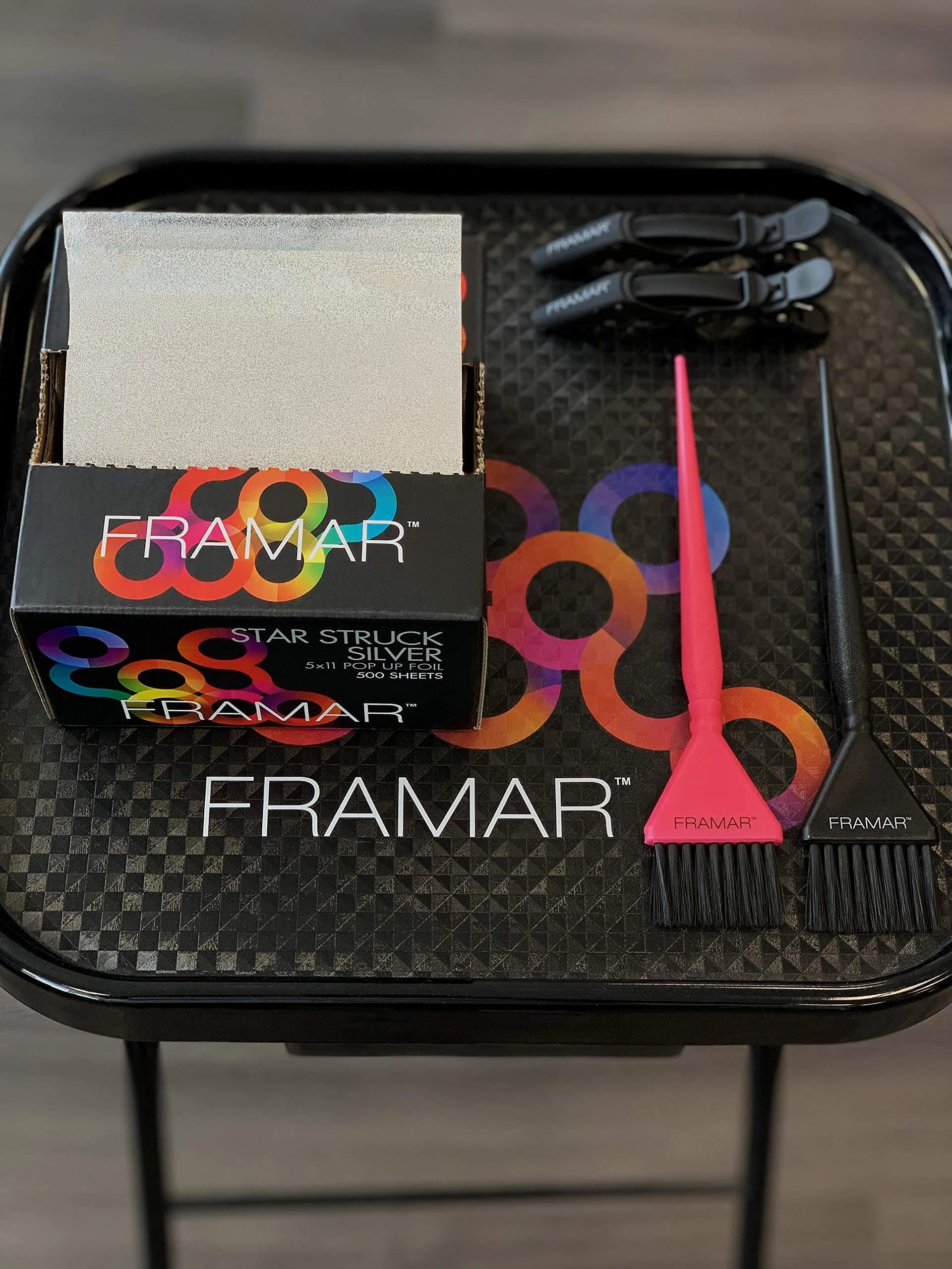 Framar Silver Hair Foils For Highlighting, 500 Count (Pack of 1) | Professional Embossed Foil Sheets - view 3