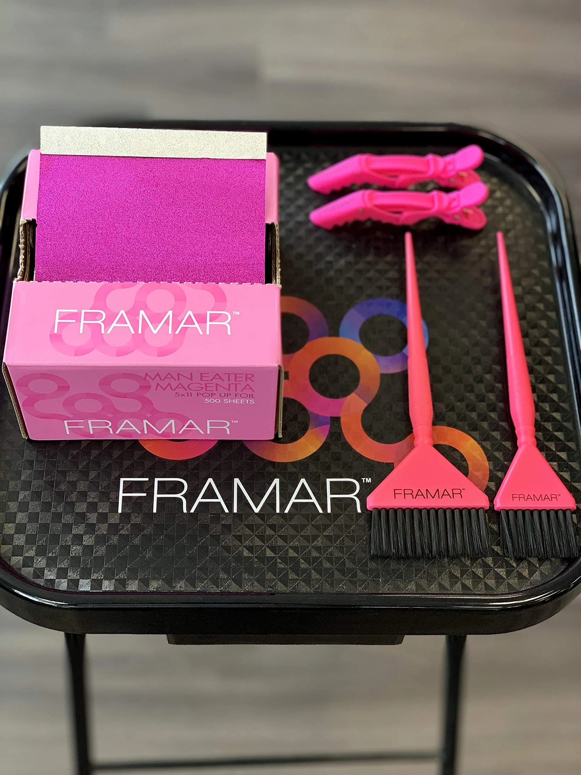 Framar Magenta Hair Foils for Highlighting, 500 Count (227g / 500 Count) | Professional Pop-Up Hair Foil Sheets with Embossed Grip - view 4