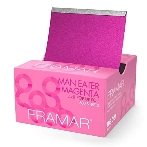 Framar Magenta Hair Foils for Highlighting, 500 Count (227g / 500 Count) | Professional Pop-Up Hair Foil Sheets with Embossed Grip thumbnail 1
