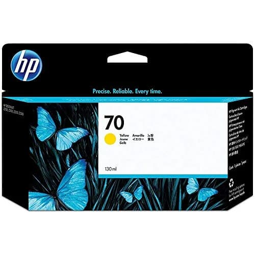 HP 70 Yellow 130-ml Genuine Ink Cartridge for DesignJet Z5400, Z5200, Z3200, Z3100 & Z2100 Large Format Printers thumbnail 2