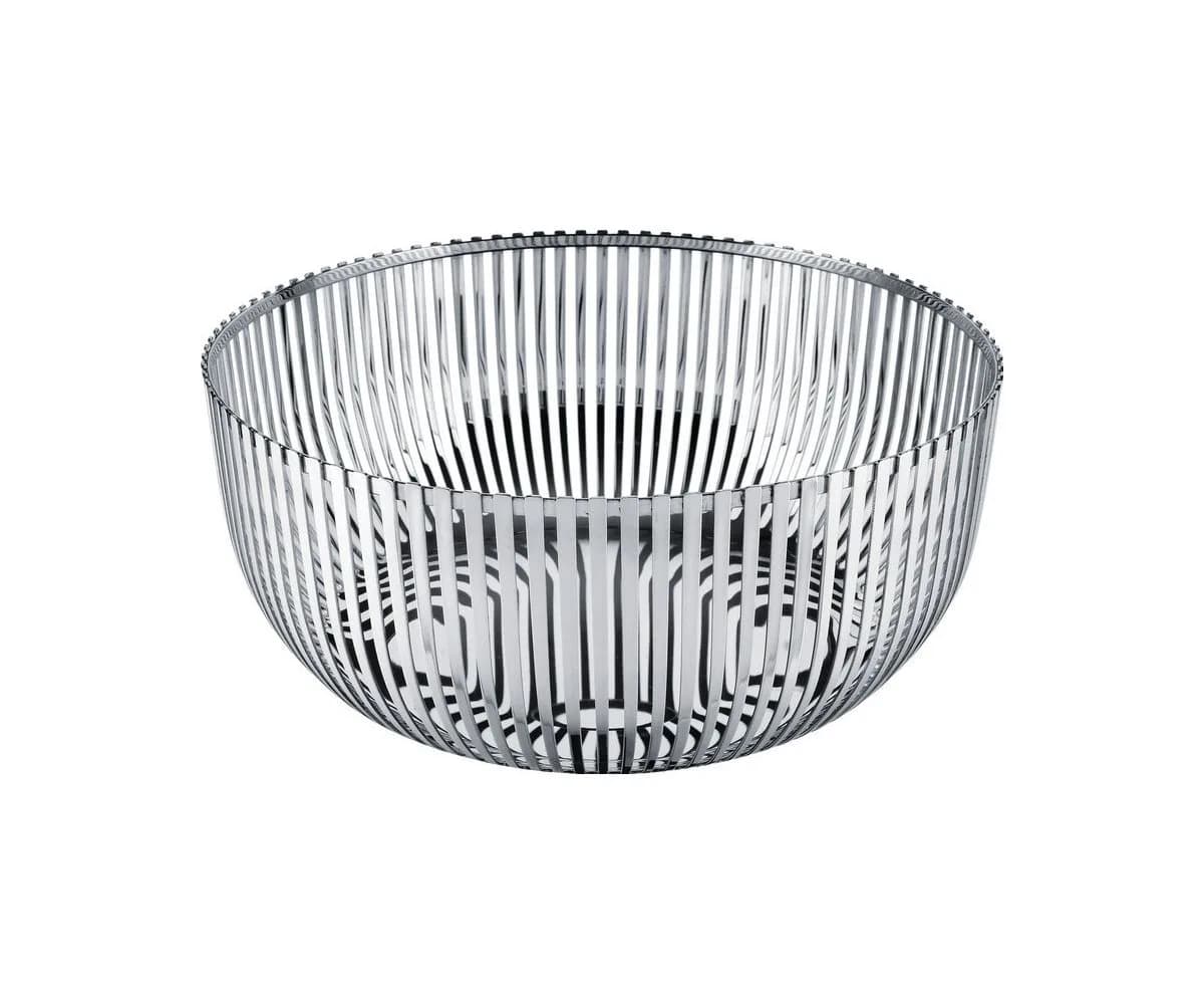 Alessi Fruit Holder in 18/10 Stainless Steel Mirror Polished, Silver | Elegant Kitchen & Living Room Decor