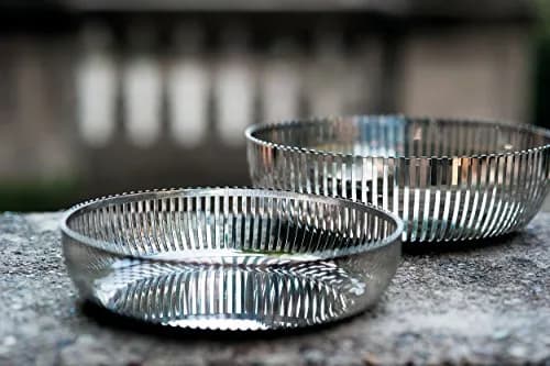 Alessi Fruit Holder in 18/10 Stainless Steel Mirror Polished, Silver | Elegant Kitchen & Living Room Decor thumbnail 4