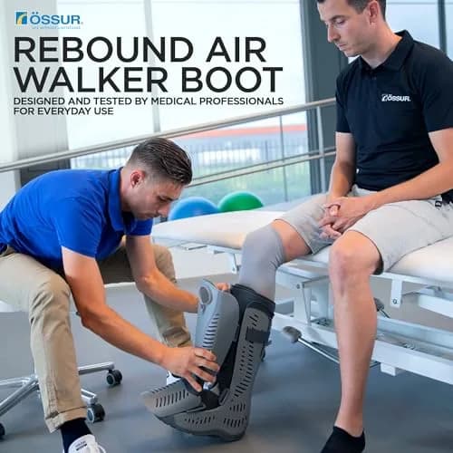 Ossur Rebound Air Walker Boot | Comfortable Walking Boot with Compression Straps & Air Pump Rocker Bottom (X-Large, High Top) thumbnail 6