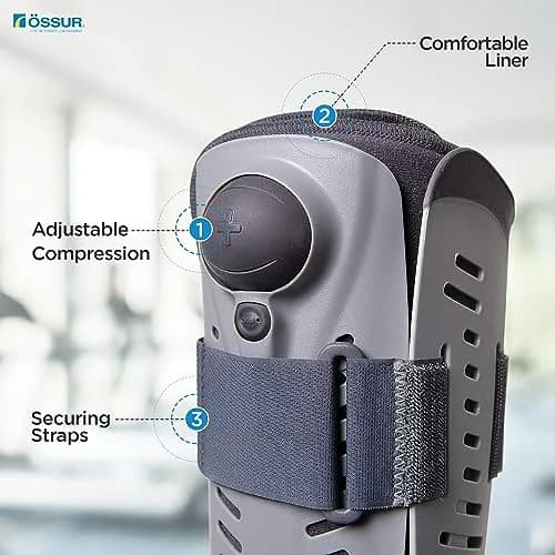 Ossur Rebound Air Walker Boot | Comfortable Walking Boot with Compression Straps & Air Pump Rocker Bottom (X-Large, High Top) thumbnail 2