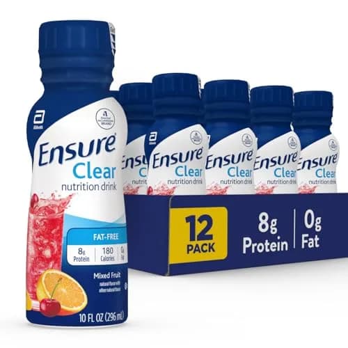 Ensure Clear Mixed Fruit Nutritional Drink 296ml (10 fl oz) | 8g Protein, 15 Vitamins & Minerals | Fat-Free thumbnail 1