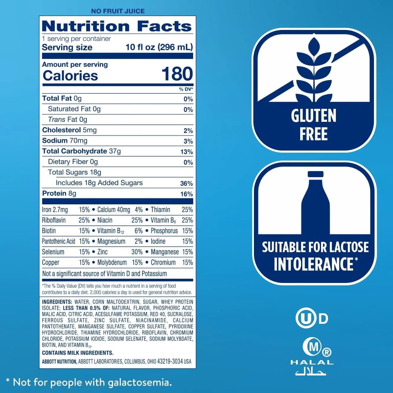 Ensure Clear Mixed Fruit Nutritional Drink 296ml (10 fl oz) | 8g Protein, 15 Vitamins & Minerals | Fat-Free - view 6