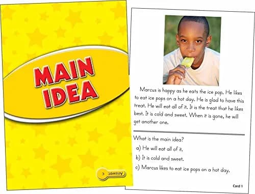 Edupress Reading Comprehension Practice Cards, Main Idea, Yellow Level | Supports Reading Skills for Class 1-2 thumbnail 2