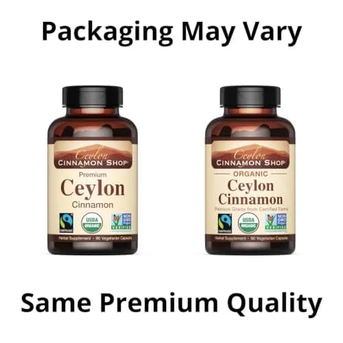 Ceylon Cinnamon Shop Organic Ceylon Cinnamon Capsules, 90 Count | USDA Certified, Vegan, Gluten-Free thumbnail 2