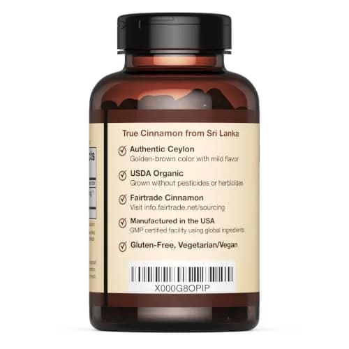 Ceylon Cinnamon Shop Organic Ceylon Cinnamon Capsules, 90 Count | USDA Certified, Vegan, Gluten-Free thumbnail 3
