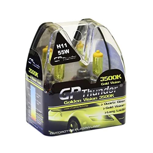 GP Thunder H11 3500K 55W Xenon Halogen Light Bulb | Yellow High Performance Fog & Headlight thumbnail 1