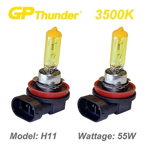 GP Thunder H11 3500K 55W Xenon Halogen Light Bulb | Yellow High Performance Fog & Headlight thumbnail 2