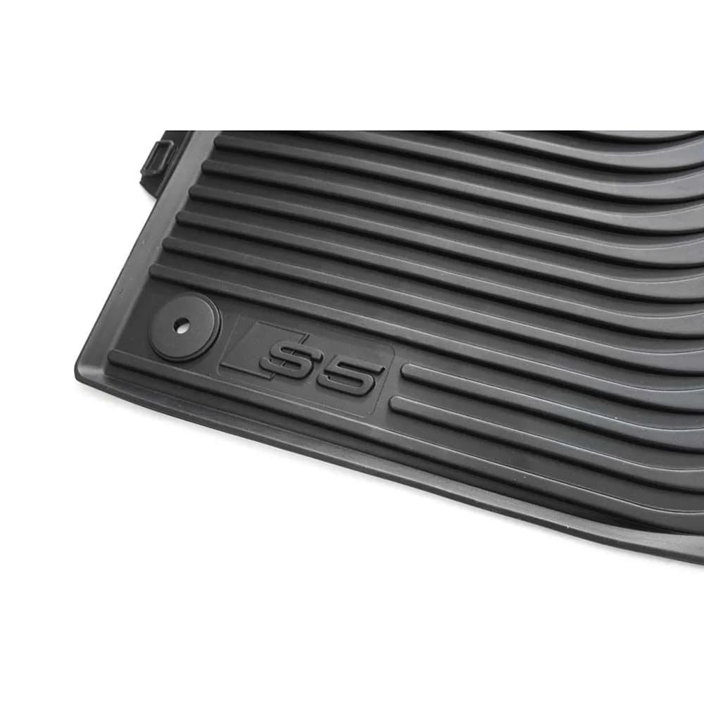 Audi Genuine Accessories Black Rubber Front All Weather Floor Mat S5 | Protects Interior & Durability