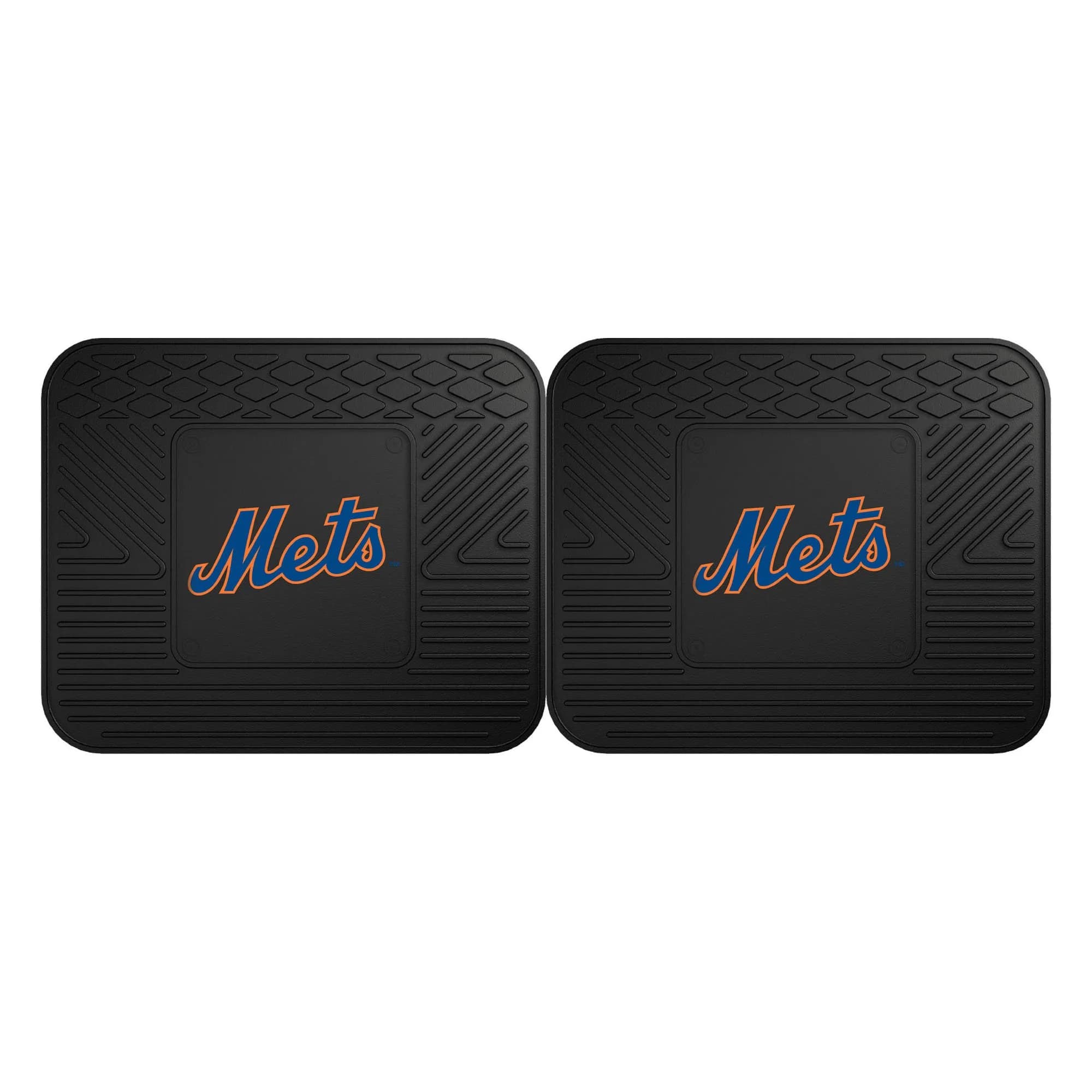 FANMATS MLB New York Mets Utility Mat 14"x17" | Durable Rubber, 2 Pack, Universal Fit - main product image
