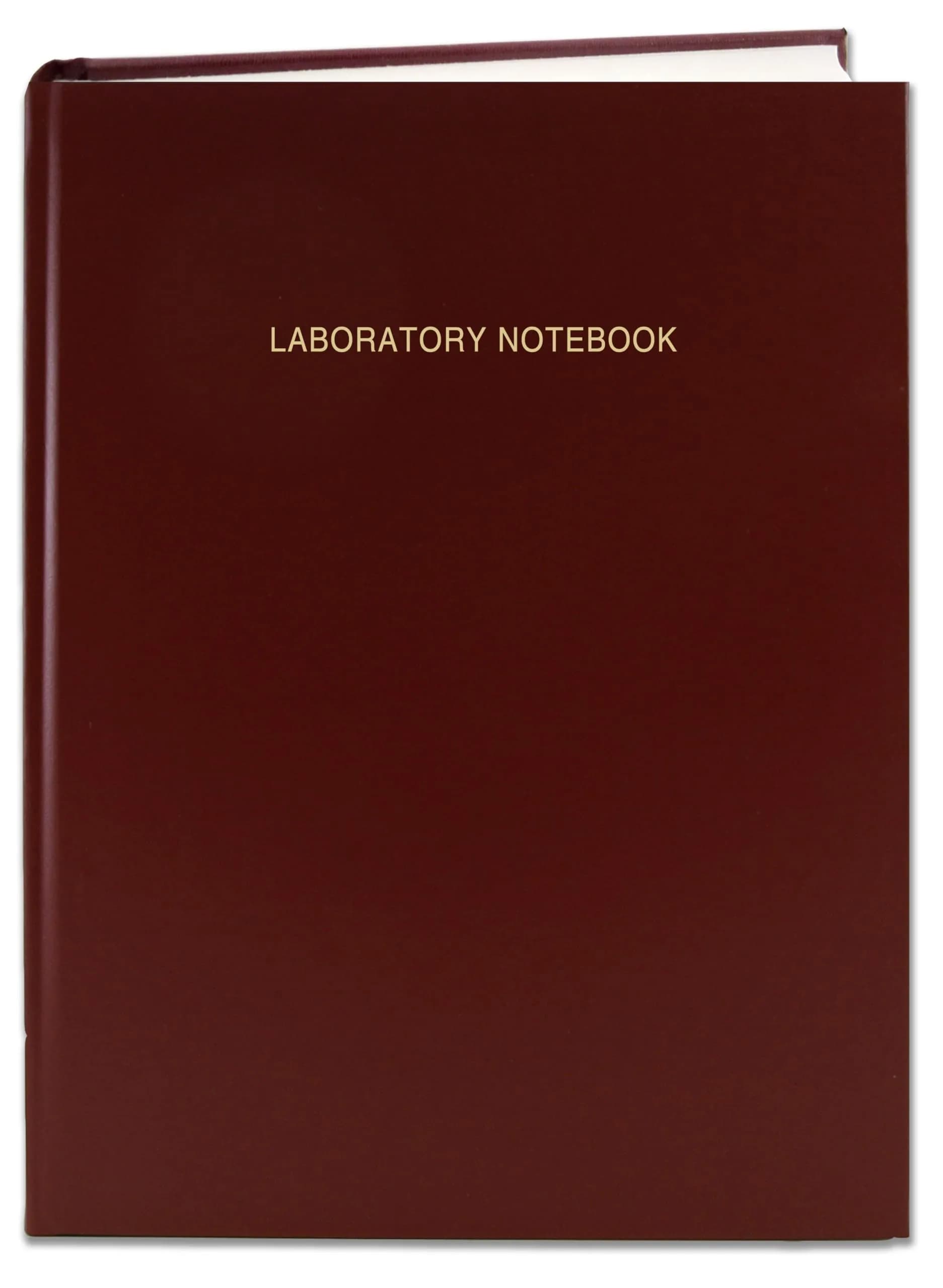 BookFactory Lab Notebook (0.25" Grid) Burgundy | Hardbound 8" x 10" — Burgundy