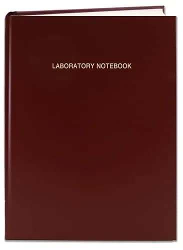 BookFactory Lab Notebook (0.25" Grid) Burgundy | Hardbound 8" x 10" thumbnail 1