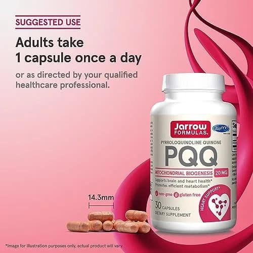 Jarrow PQQ 20 mg, Mitochondrial Biogenesis, 30 Capsules | Supports Cellular Energy & Heart Health thumbnail 7