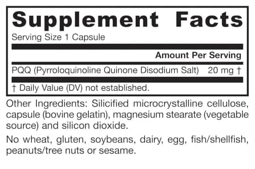 Jarrow PQQ 20 mg, Mitochondrial Biogenesis, 30 Capsules | Supports Cellular Energy & Heart Health thumbnail 9
