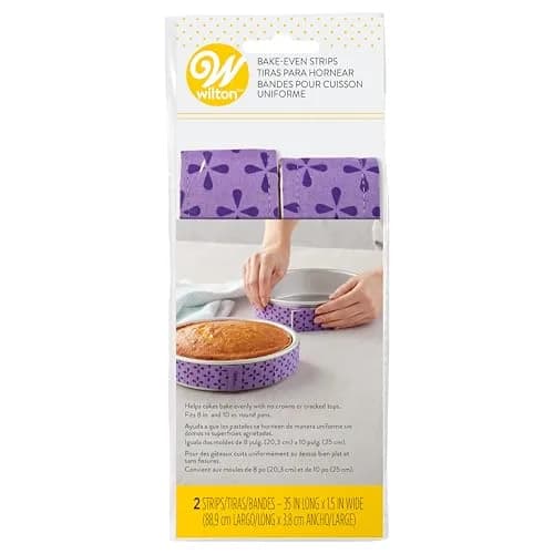 Wilton Bake Even Cake Strips, Level Cakes, 2-Piece Set | Professional Baking Tool for Moist, Even Cakes thumbnail 1