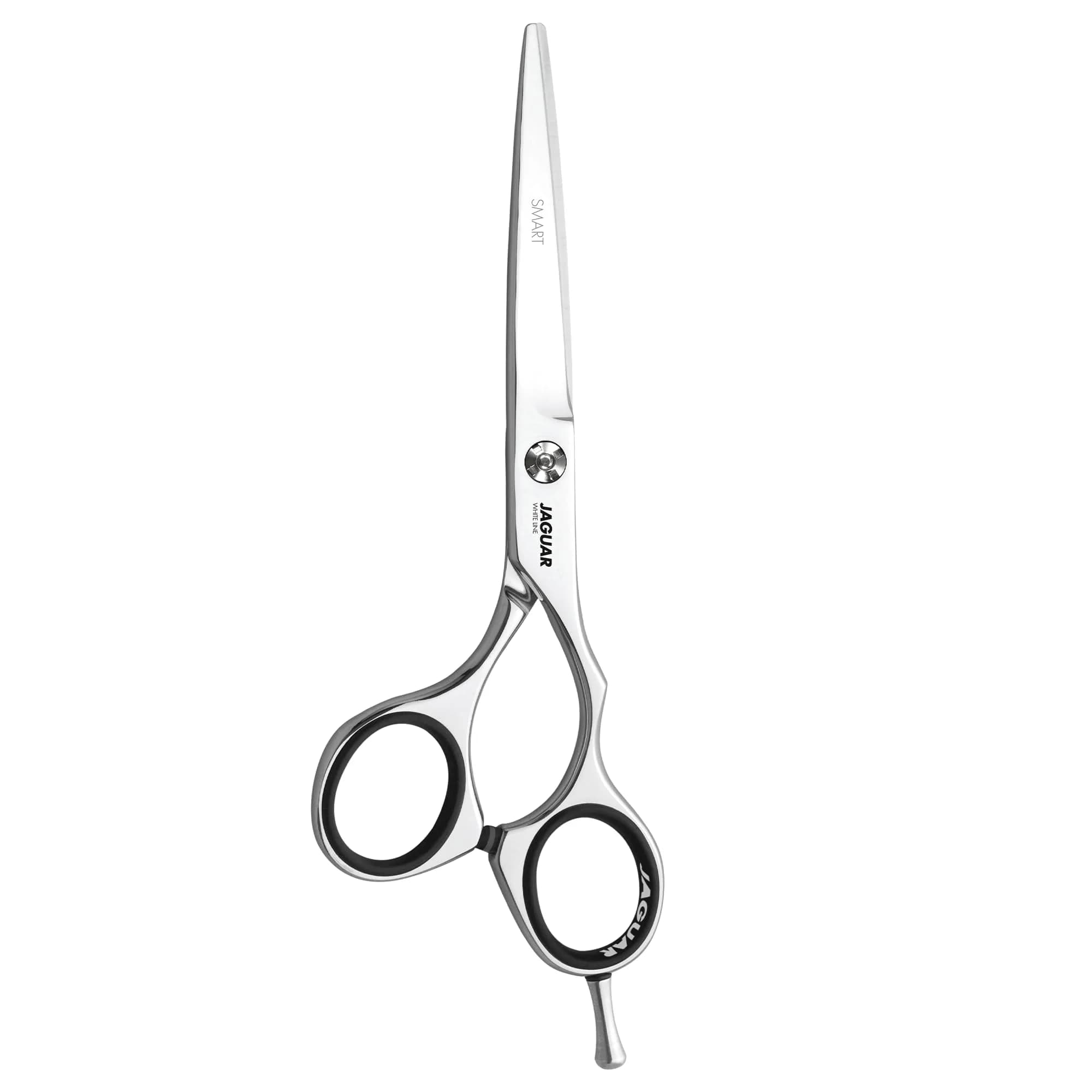 Jaguar Shears White Line Smart 5.5 Inch Professional | Ergonomic Steel Hair Cutting Scissors — White