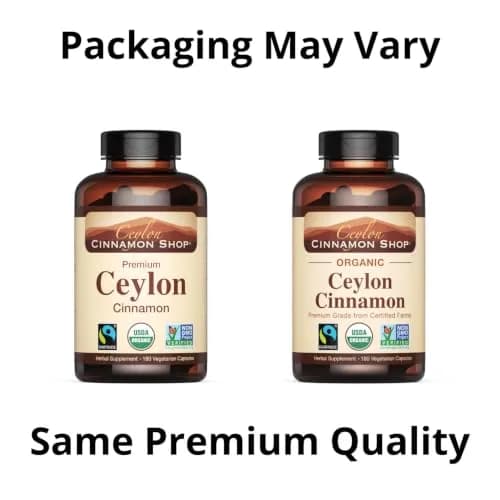 Ceylon Cinnamon Shop Organic Ceylon Cinnamon Capsules 180 Count | USDA Certified Supplement for Daily Wellness thumbnail 2