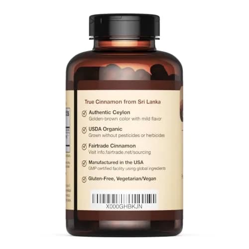Ceylon Cinnamon Shop Organic Ceylon Cinnamon Capsules 180 Count | USDA Certified Supplement for Daily Wellness thumbnail 3