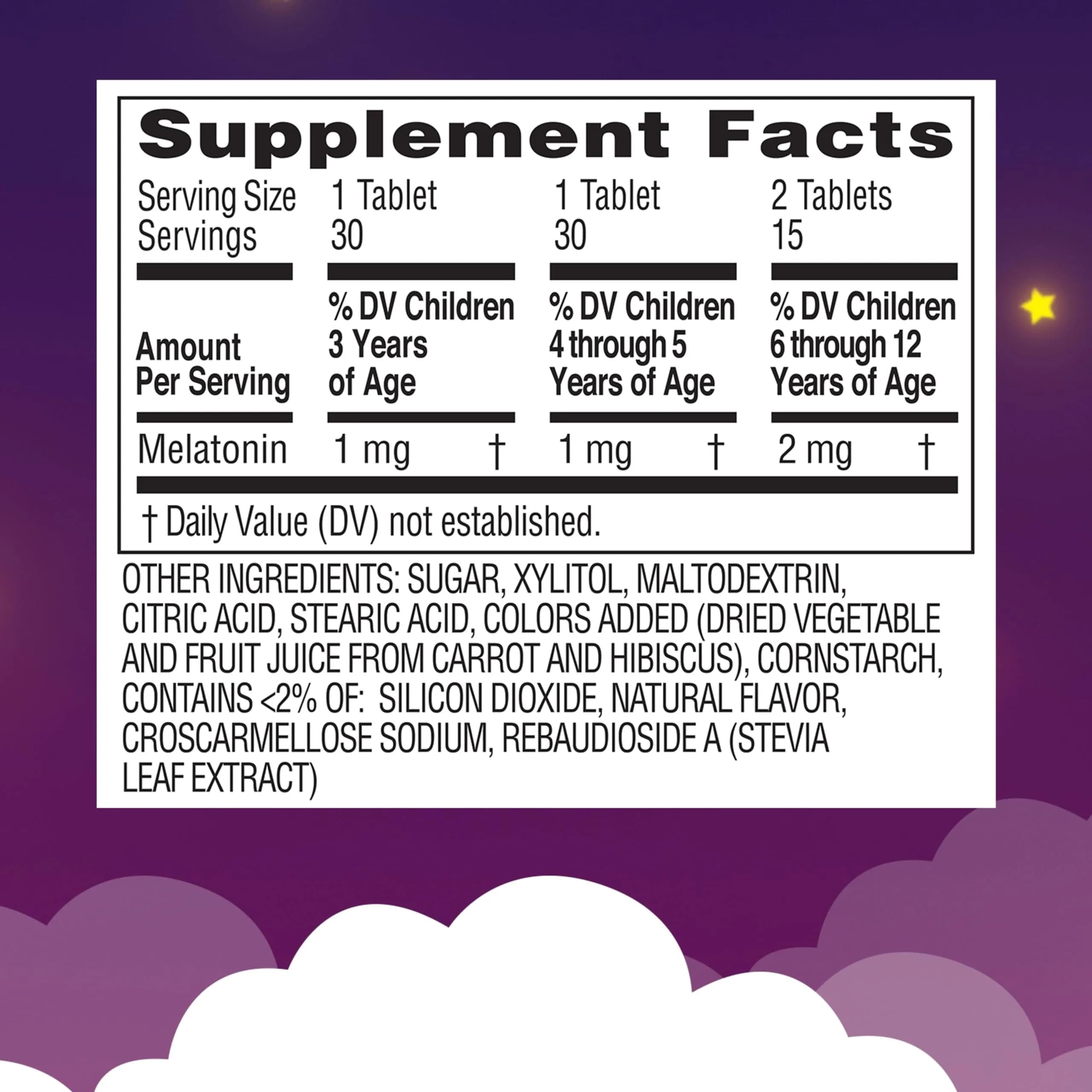 Zarbee's Naturals Children's Sleep Chewable Tablets with Melatonin, Natural Grape Flavor, 30 Count (1 mg Melatonin per Tablet) - view 5