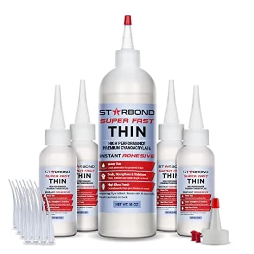 Starbond Super Fast Thin CA Glue 16 oz | Penetrates Micro-Fractures, Ideal for Woodworking & Model Building thumbnail 1