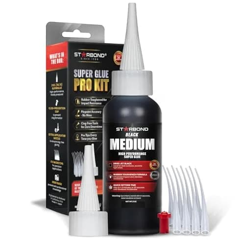 STARBOND Black Medium CA Glue 2oz | Impact & Shock Absorbing Super Glue for Wood & Hobby thumbnail 1