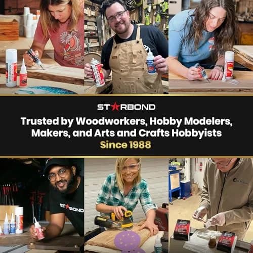 STARBOND Black Medium CA Glue 2oz | Impact & Shock Absorbing Super Glue for Wood & Hobby thumbnail 4