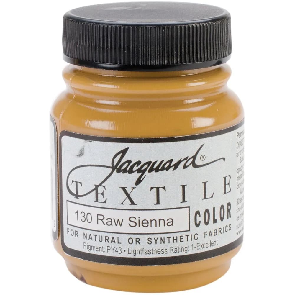 Jacquard Textile Paint Raw Sienna 2.25 Fl Oz (66ml) | Permanent, Colorfast Fabric Paint for Clothes, Shoes, Bags - main product image