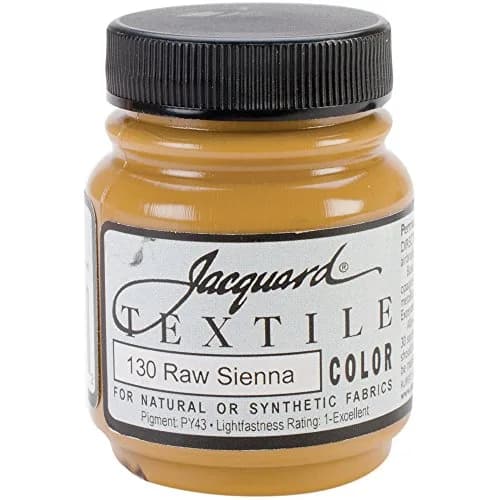 Jacquard Textile Paint Raw Sienna 2.25 Fl Oz (66ml) | Permanent, Colorfast Fabric Paint for Clothes, Shoes, Bags thumbnail 1