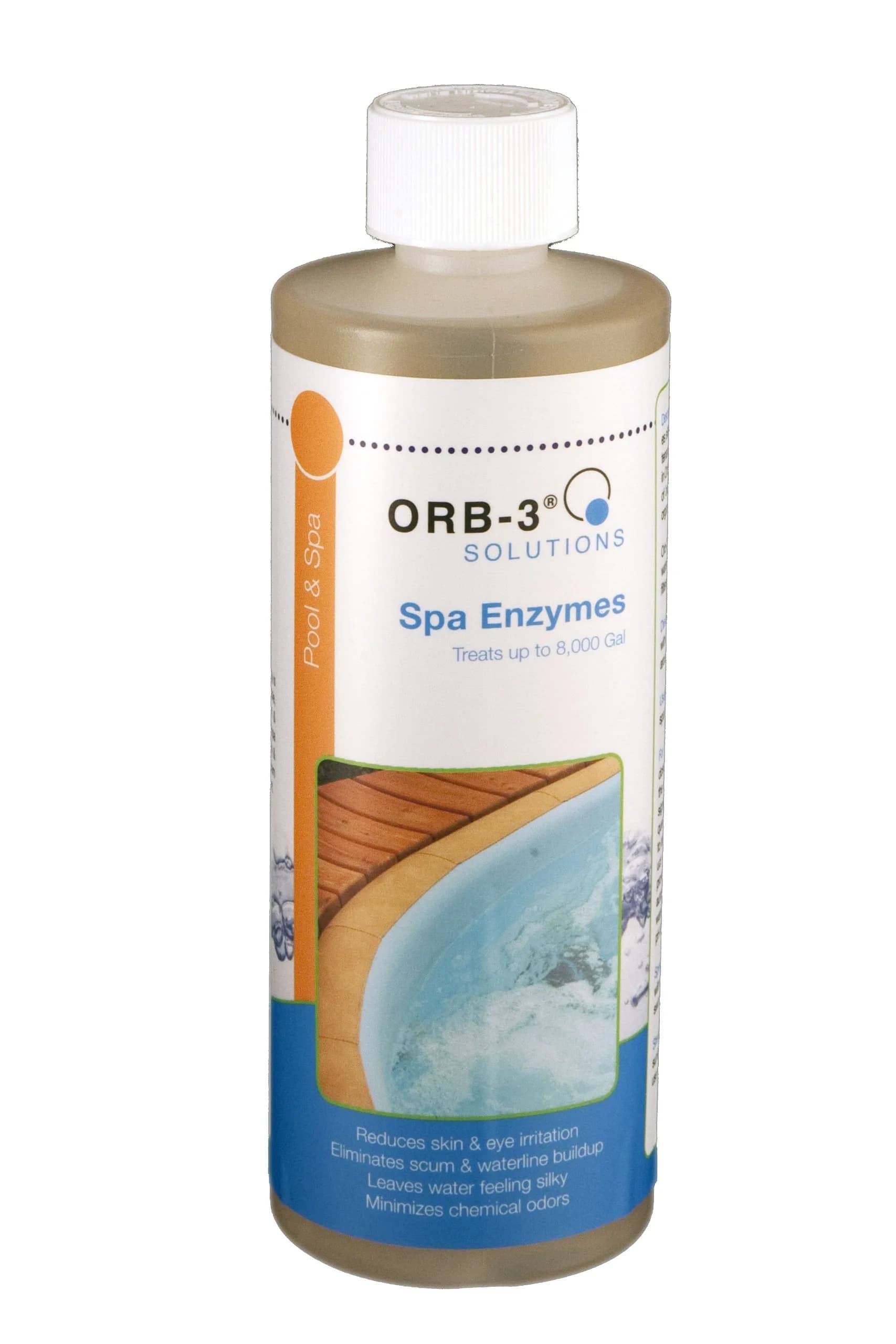 Orb-3 Y240-000-1PT Spa Enzymes Bottle, 1-Pint | Eco-Friendly Water Treatment for Hot Tubs & Spas — 1-Pint Bottle