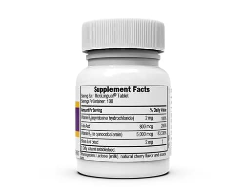 Superior Source No Shot Advanced B-12 2000 mcg, B-6, Folic Acid | MicroLingual Sublingual Tablets thumbnail 4