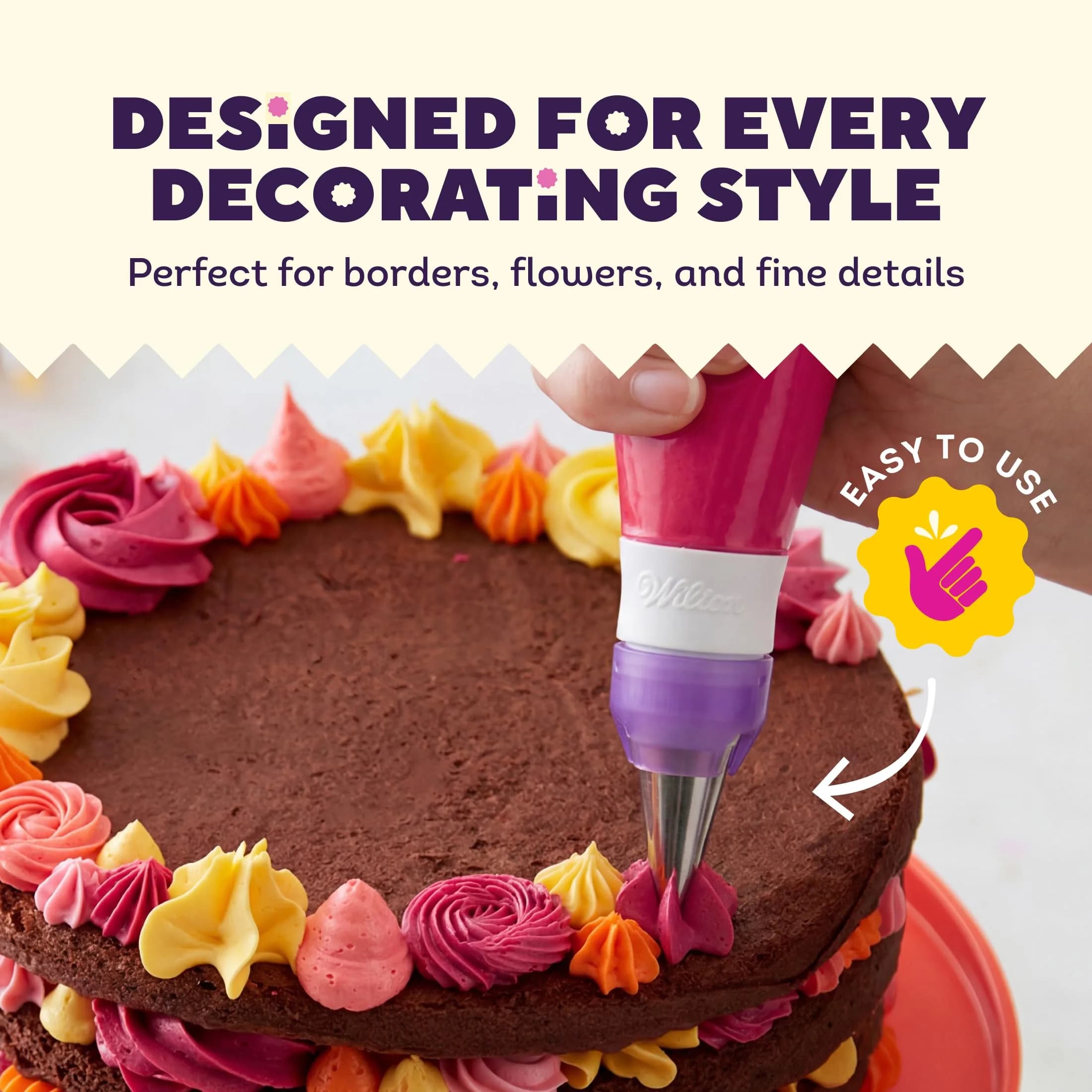 Wilton Master Cake Decorating Piping Tips Set, 55-Piece | Professional Stainless Steel Tools for Buttercream & Royal Icing - view 3