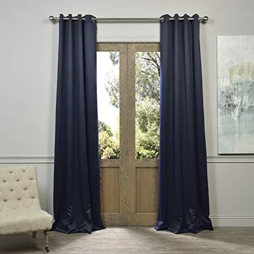 HPD Half Price Drapes Grommet Room Darkening Curtains 50 x 96 Navy Blue | Thermal Insulation & Light Control thumbnail 1