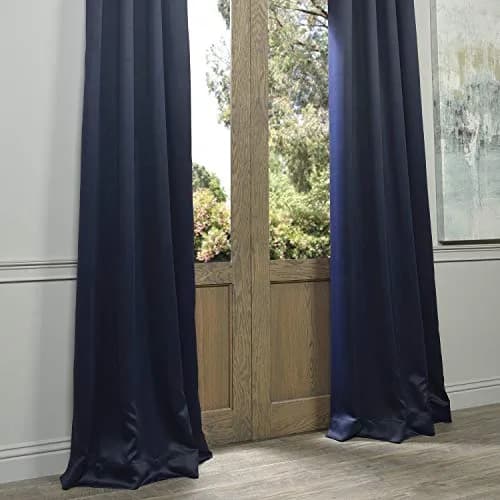 HPD Half Price Drapes Grommet Room Darkening Curtains 50 x 96 Navy Blue | Thermal Insulation & Light Control thumbnail 2