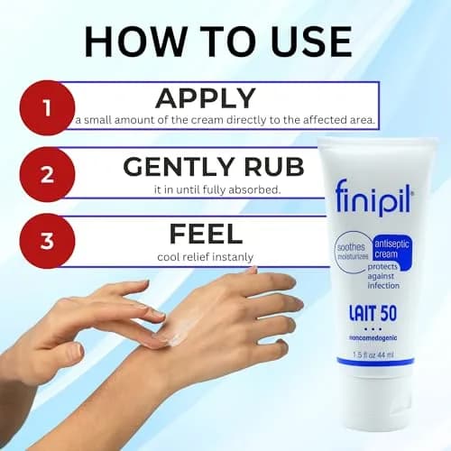 Finipil Lait 50 Antiseptic Cream 44ml (1.5 Fl Oz) | Post Hair Removal & Ingrown Hair Treatment thumbnail 5
