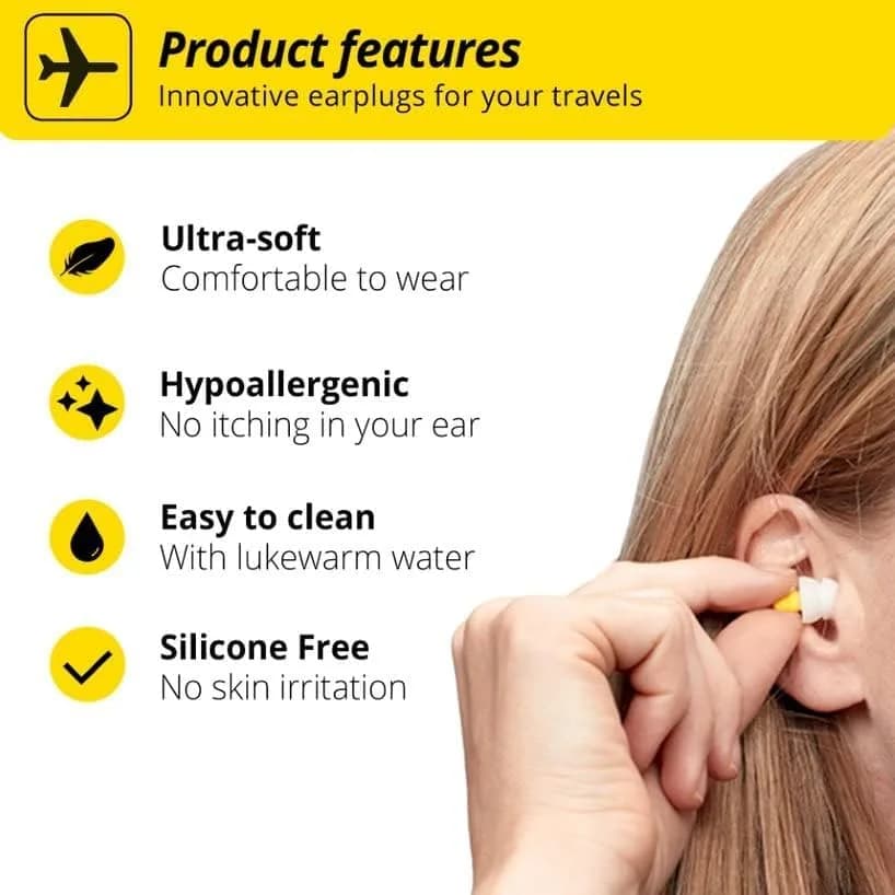 Alpine Hearing Protection FlyFit Earplugs for Flying | 17 dB SNR Noise Reduction thumbnail 5