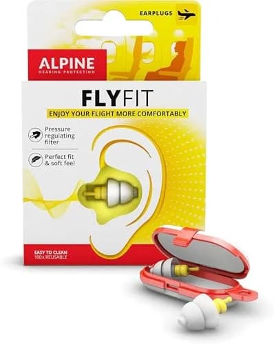Alpine Hearing Protection FlyFit Earplugs for Flying | 17 dB SNR Noise Reduction thumbnail 1