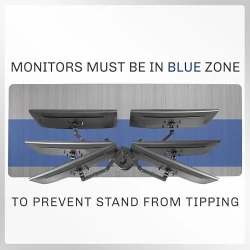 VIVO Dual Monitor Stand for 13-27 Inch Screens | Fully Adjustable, Heavy-Duty, VESA Compatible thumbnail 8