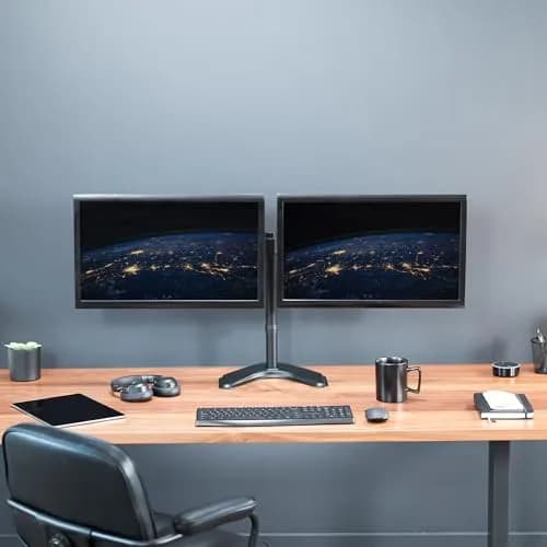 VIVO Dual Monitor Stand for 13-27 Inch Screens | Fully Adjustable, Heavy-Duty, VESA Compatible thumbnail 9