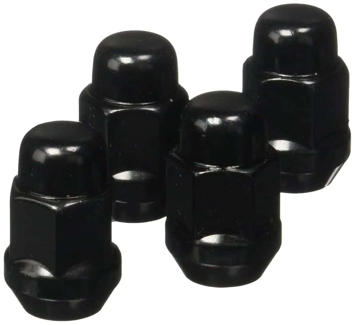 Gorilla Valve 12x1.25 | Durable Automotive Replacement Part — Black / M12-1.50 Acorn Bulge Closed End 4 Lug