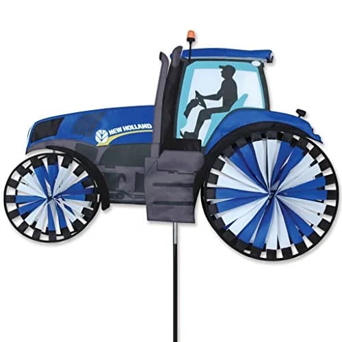 Premier Kites 40 in. New Holland Tractor Spinner | Authentic Garden Wind Sculpture with Realistic Detailing thumbnail 1