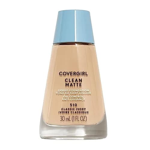 COVERGIRL Clean Matte Liquid Foundation Classic Ivory 30ml | Oil-Free, Matte Finish for Oily Skin thumbnail 1